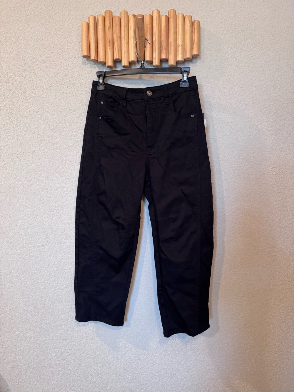 John Mark Black Cropped Wide Leg Pants Size 4 Petite NWT - Picture 2 of 13